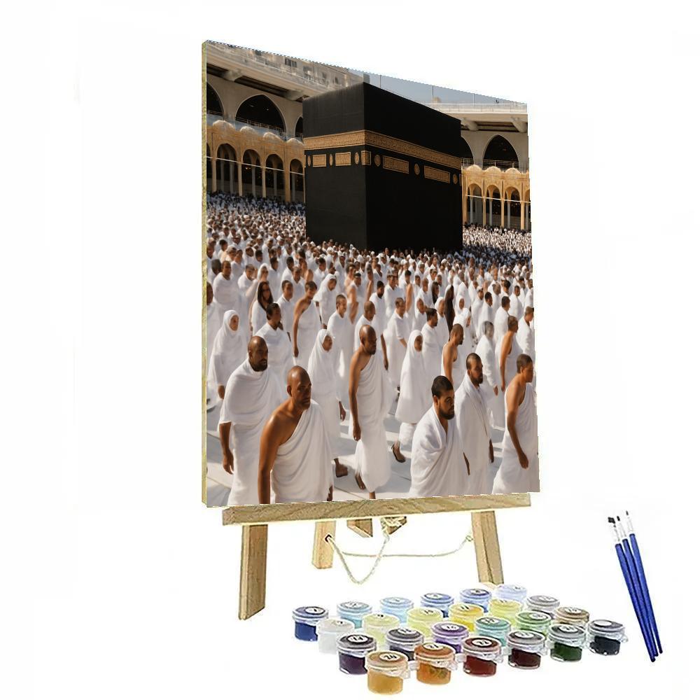 Hajj Pilgrimage Tawaf At Kaaba Numbered painting kits