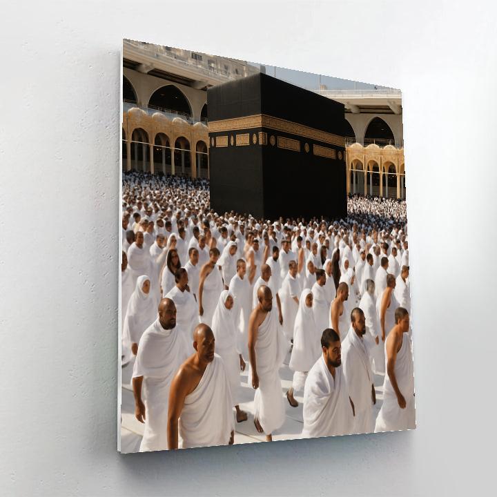 Hajj Pilgrimage Tawaf At Kaaba Numbered painting kits