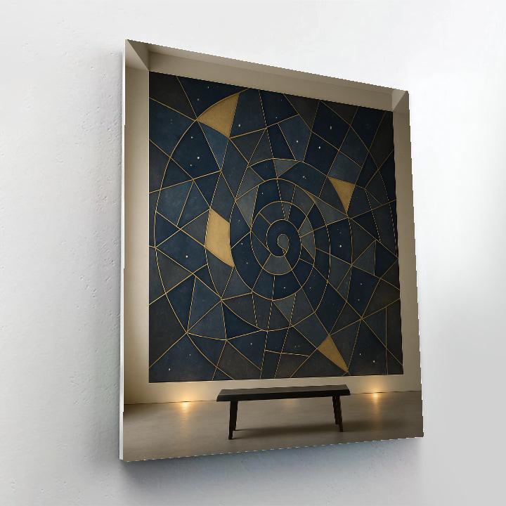 Abstract Starfield Mosaic paint by numbers