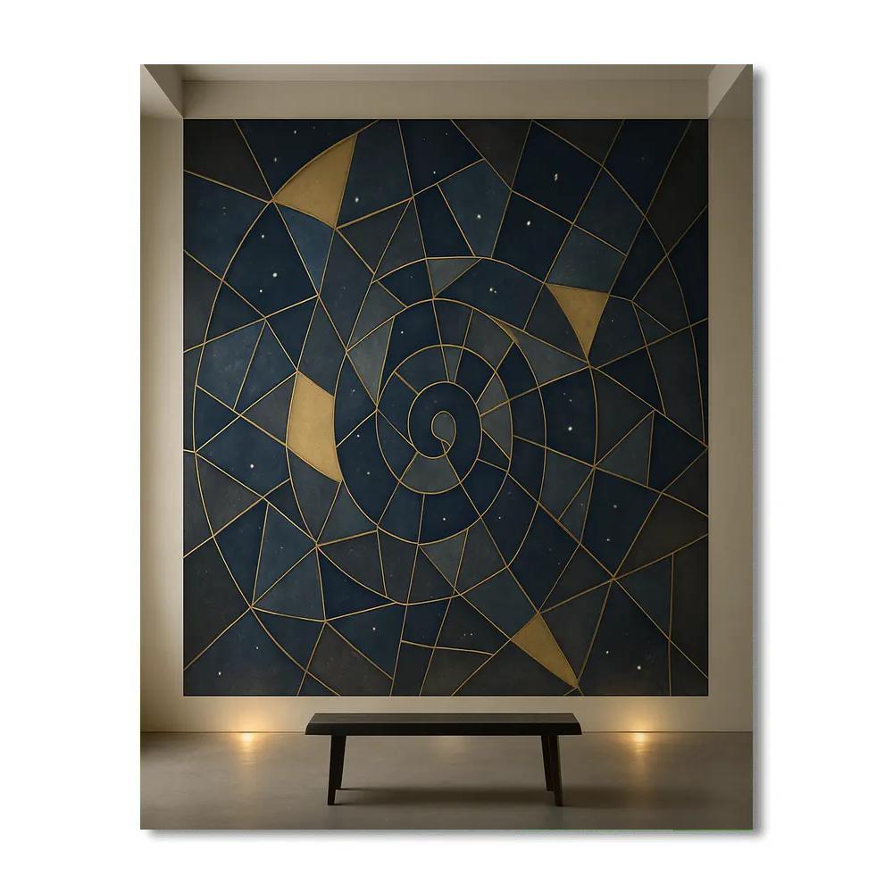 Abstract Starfield Mosaic paint by numbers