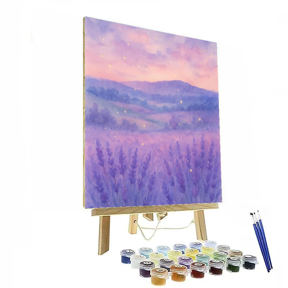 Lavender Ridge At Twilight Number painting
