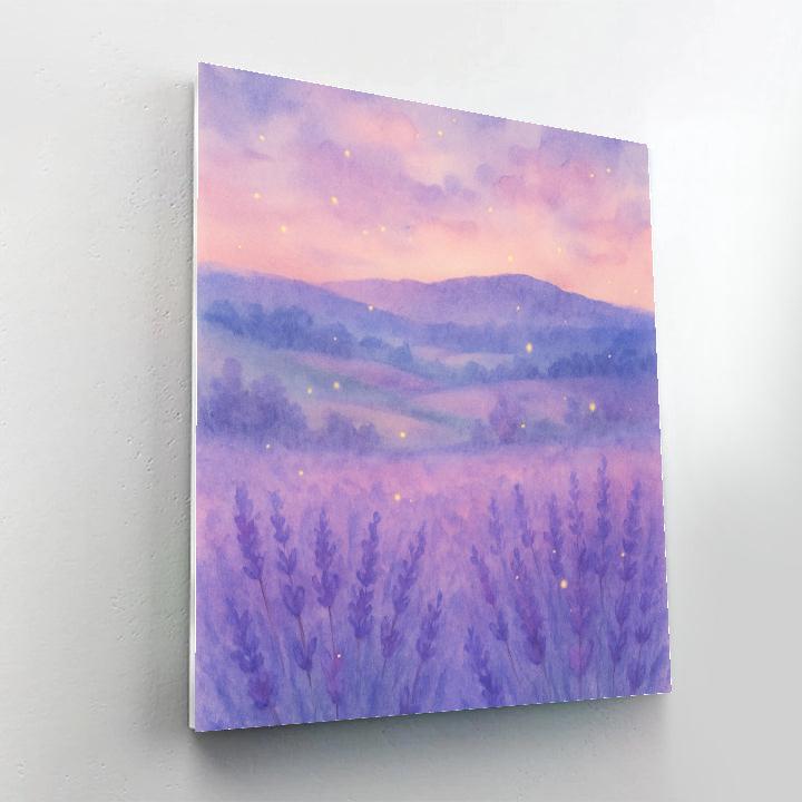 Lavender Ridge At Twilight Number painting