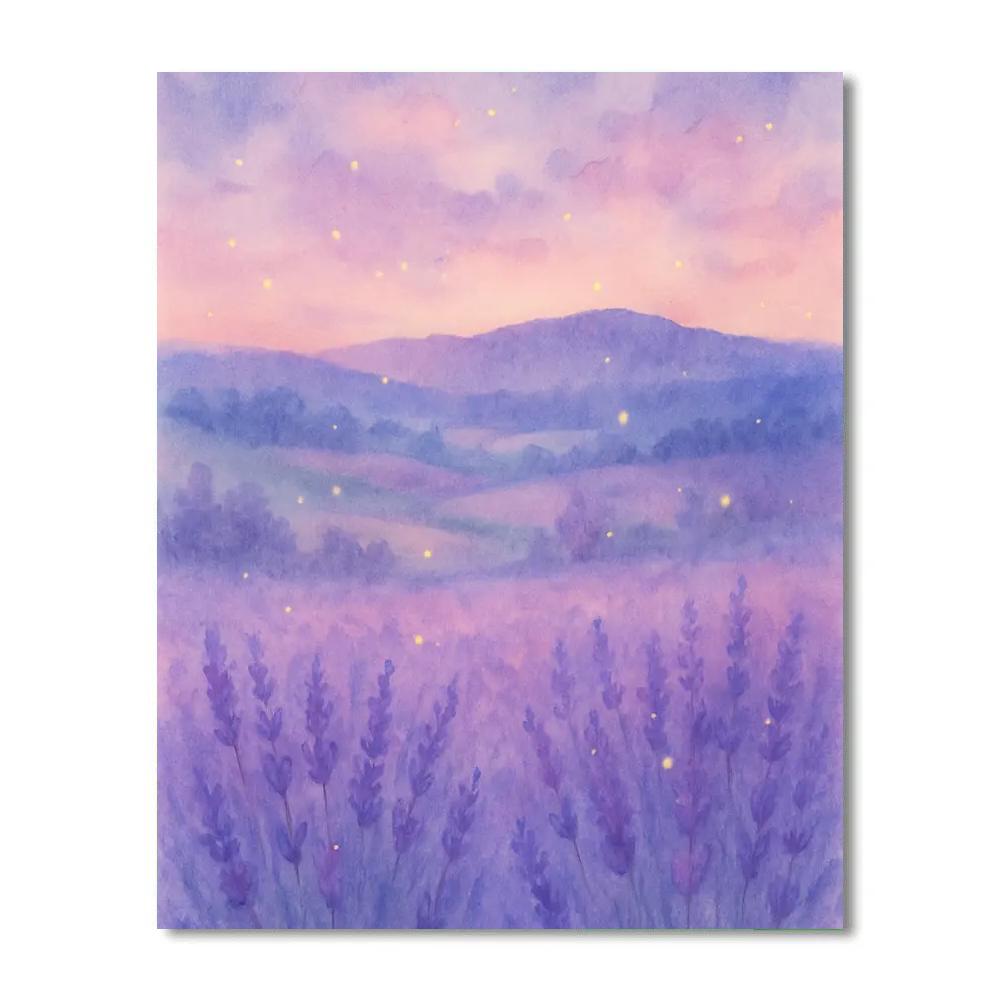 Lavender Ridge At Twilight Number painting