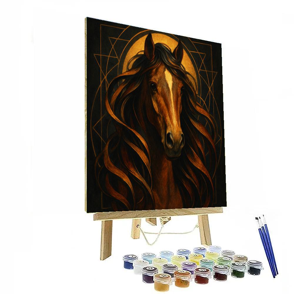 Gilded Horse Echo DIY paint by numbers