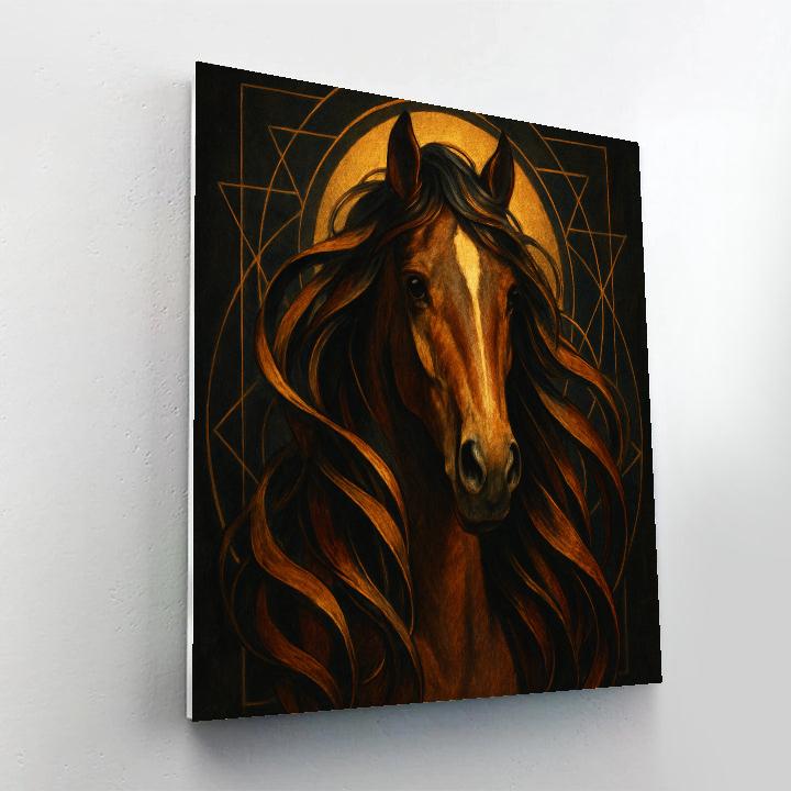 Gilded Horse Echo DIY paint by numbers