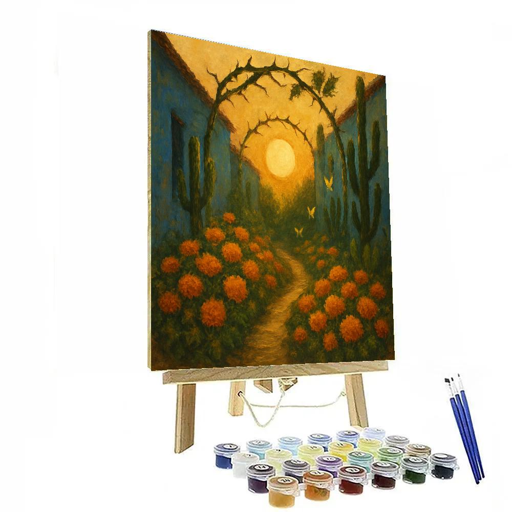 Frida Sun And Thorn Garden Number painting