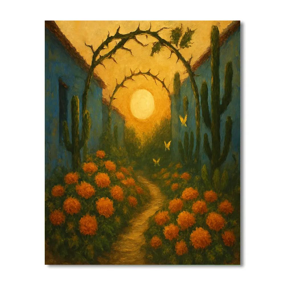 Frida Sun And Thorn Garden Number painting