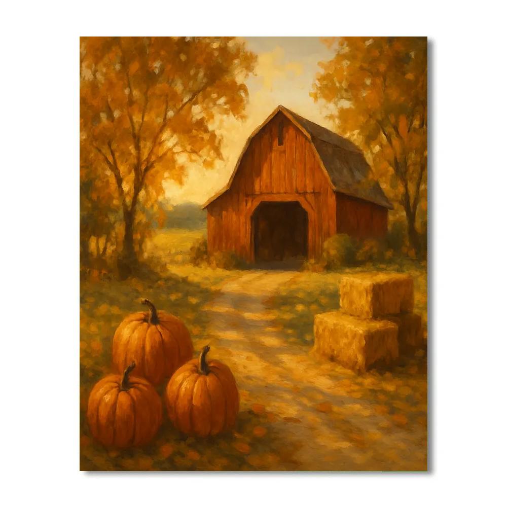 Harvest Path To Sunlit Barn Numbered painting kits