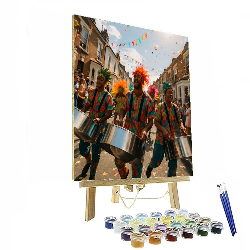 Notting Hill Carnival Steel Band Street paint by color