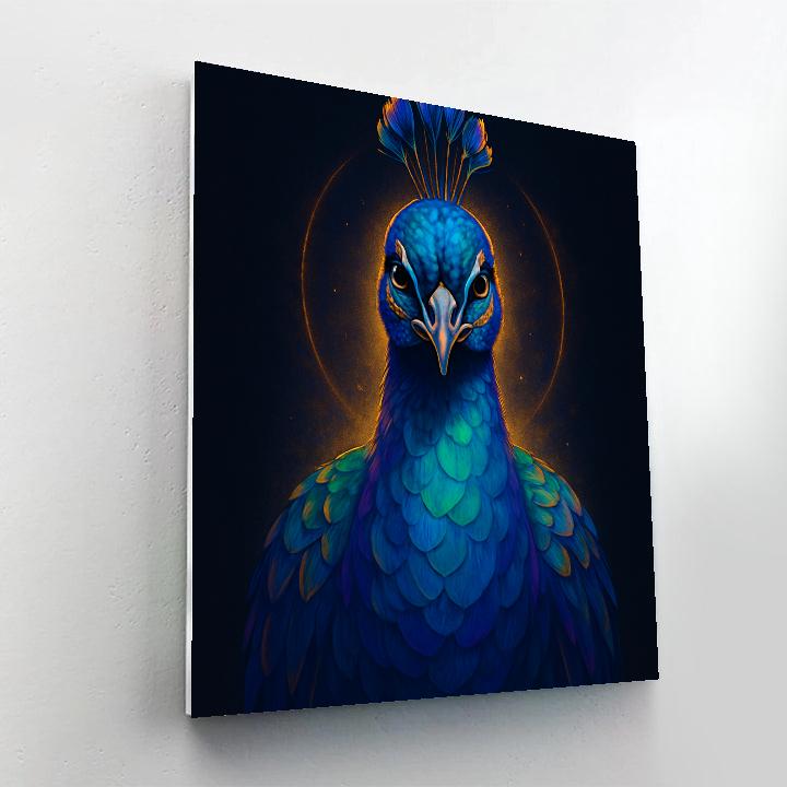 Peacock Radiance Portrait Paint by numbers art