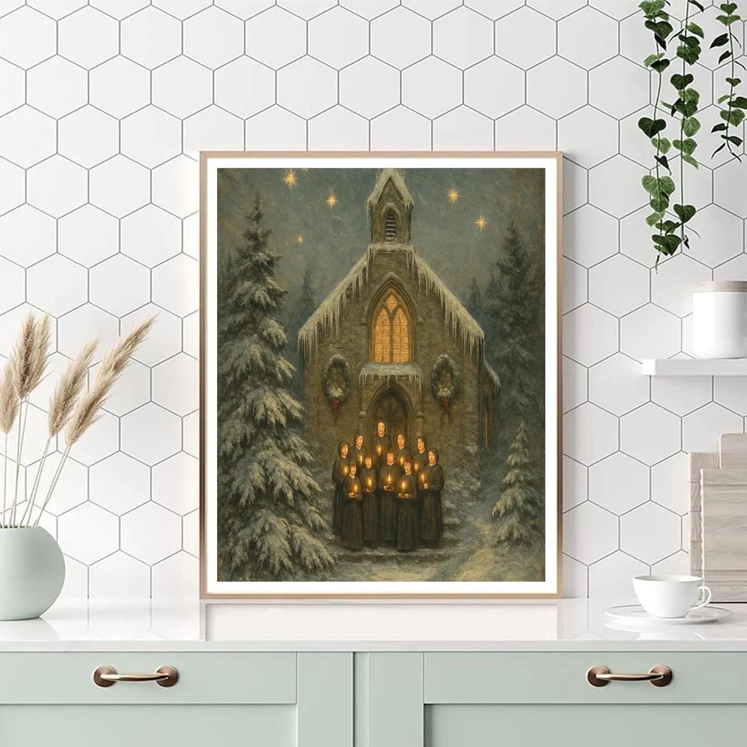 Icicle Cathedral Choir Painting by numbers kit