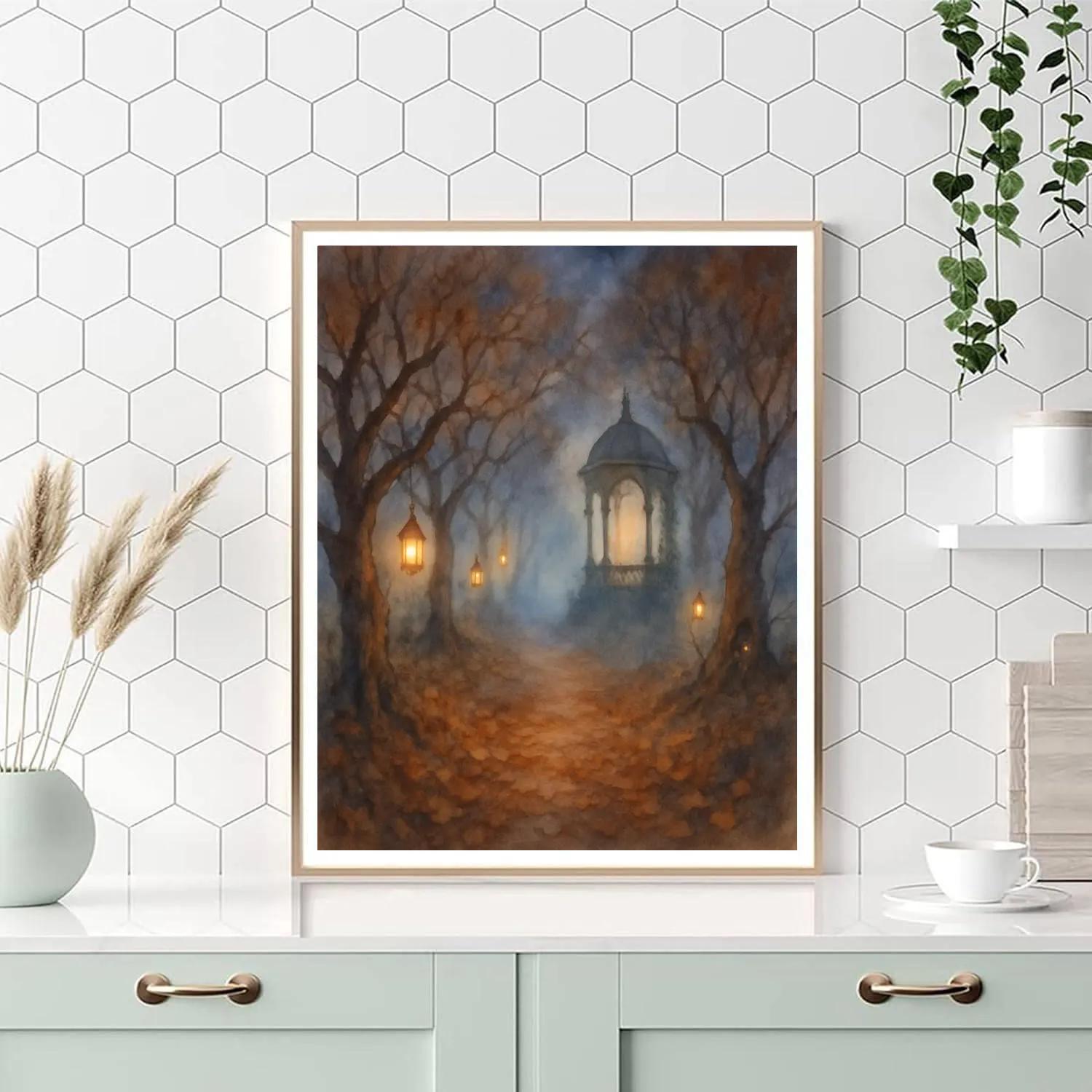 Lantern Orchard Pathway paint by numbers