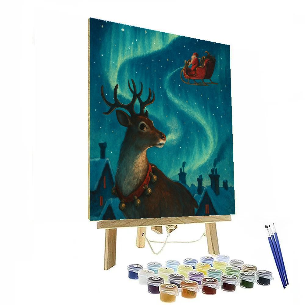 Santa Skylight Journey Number painting