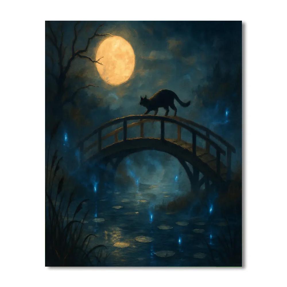 Moonbridge Over Whispering Marsh DIY paint by numbers