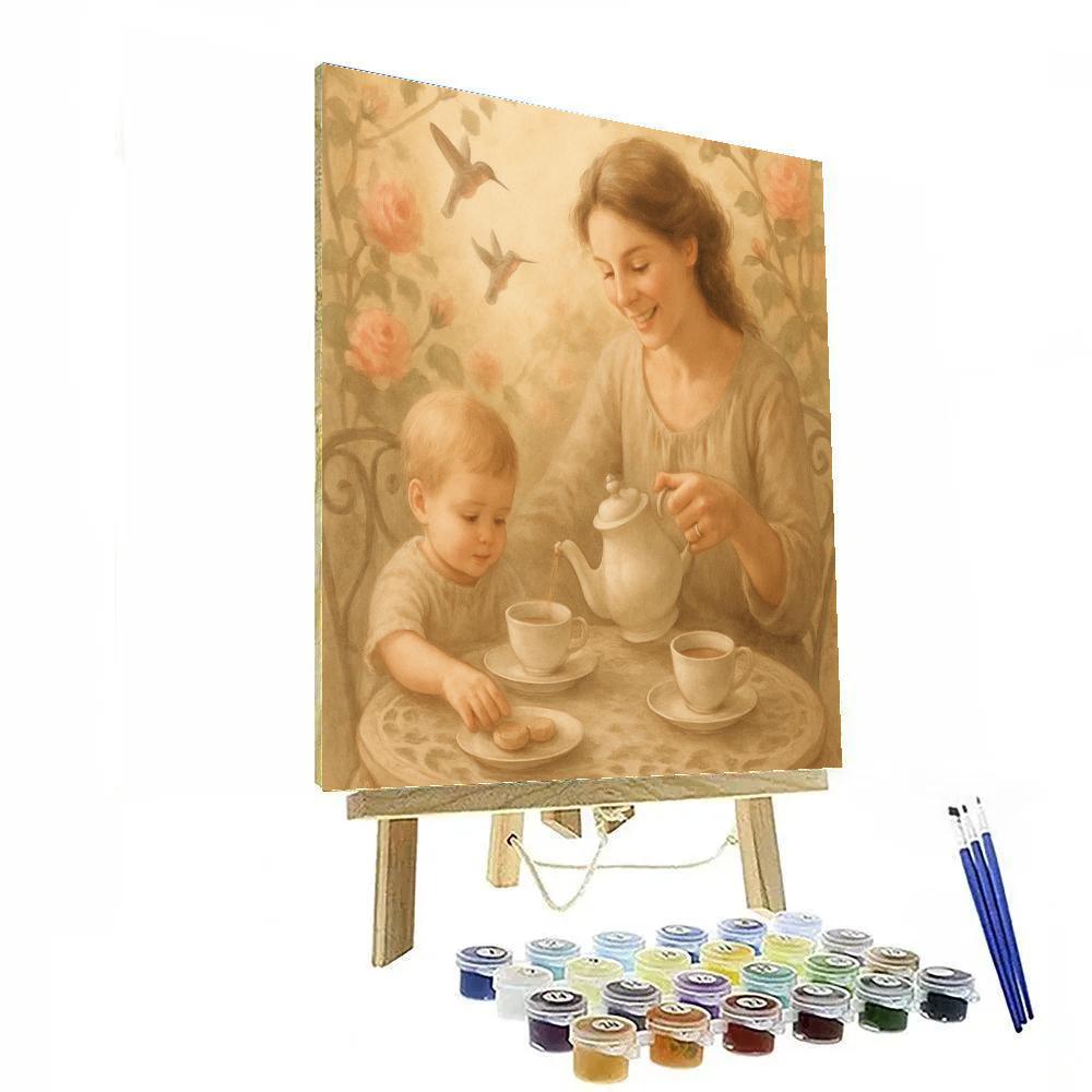 Quiet Garden Tea Time For Two Number painting