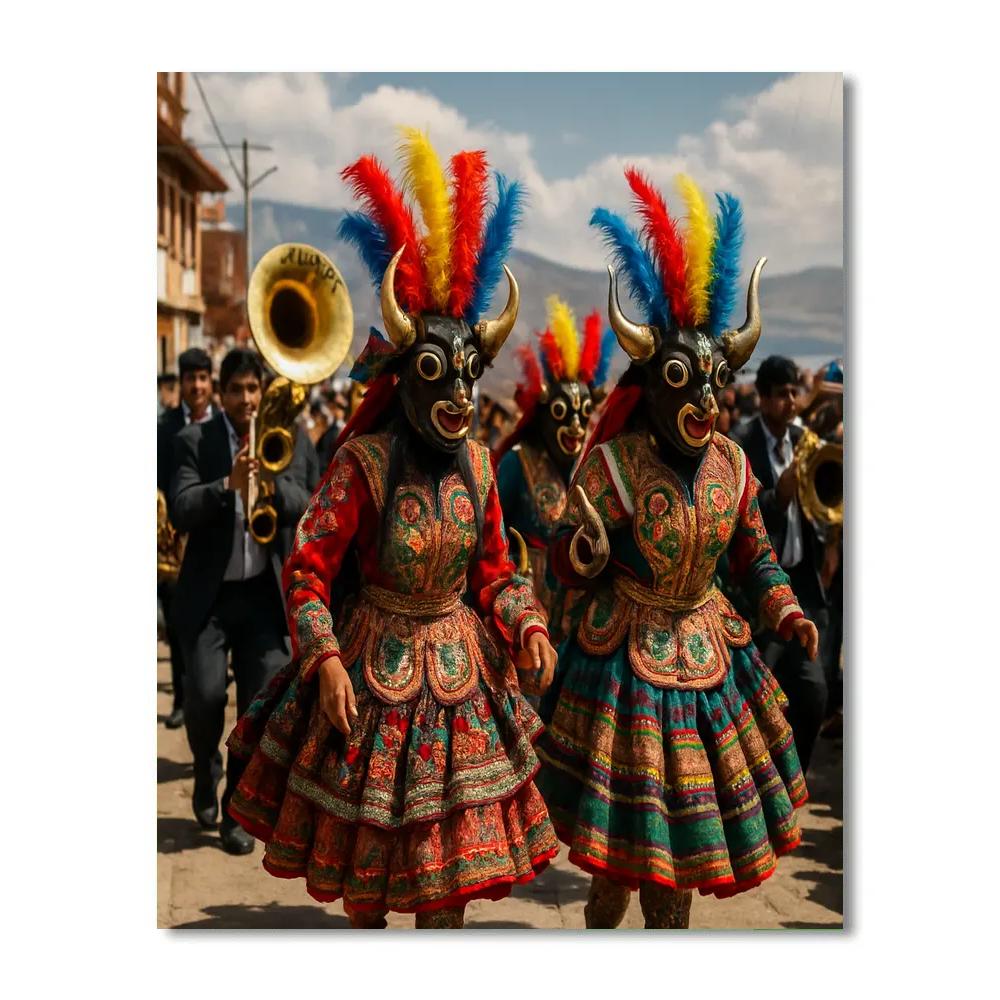Semana De La Candelaria Puno Dance Procession paint by number