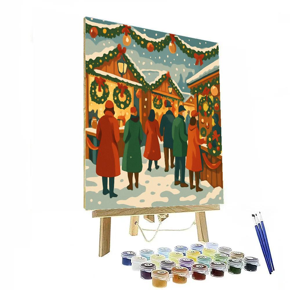 Wreaths And Warmth Market paint by number