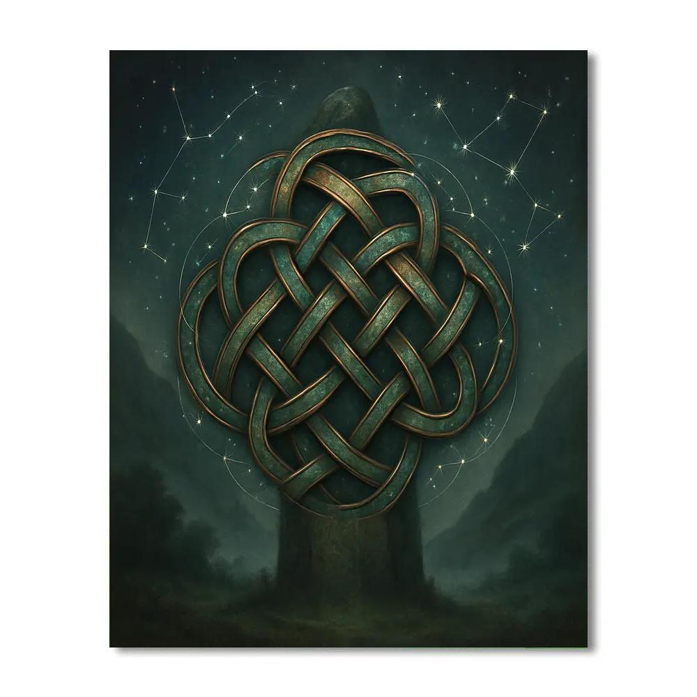 Celtic Starwoven Knots Numbered painting kits