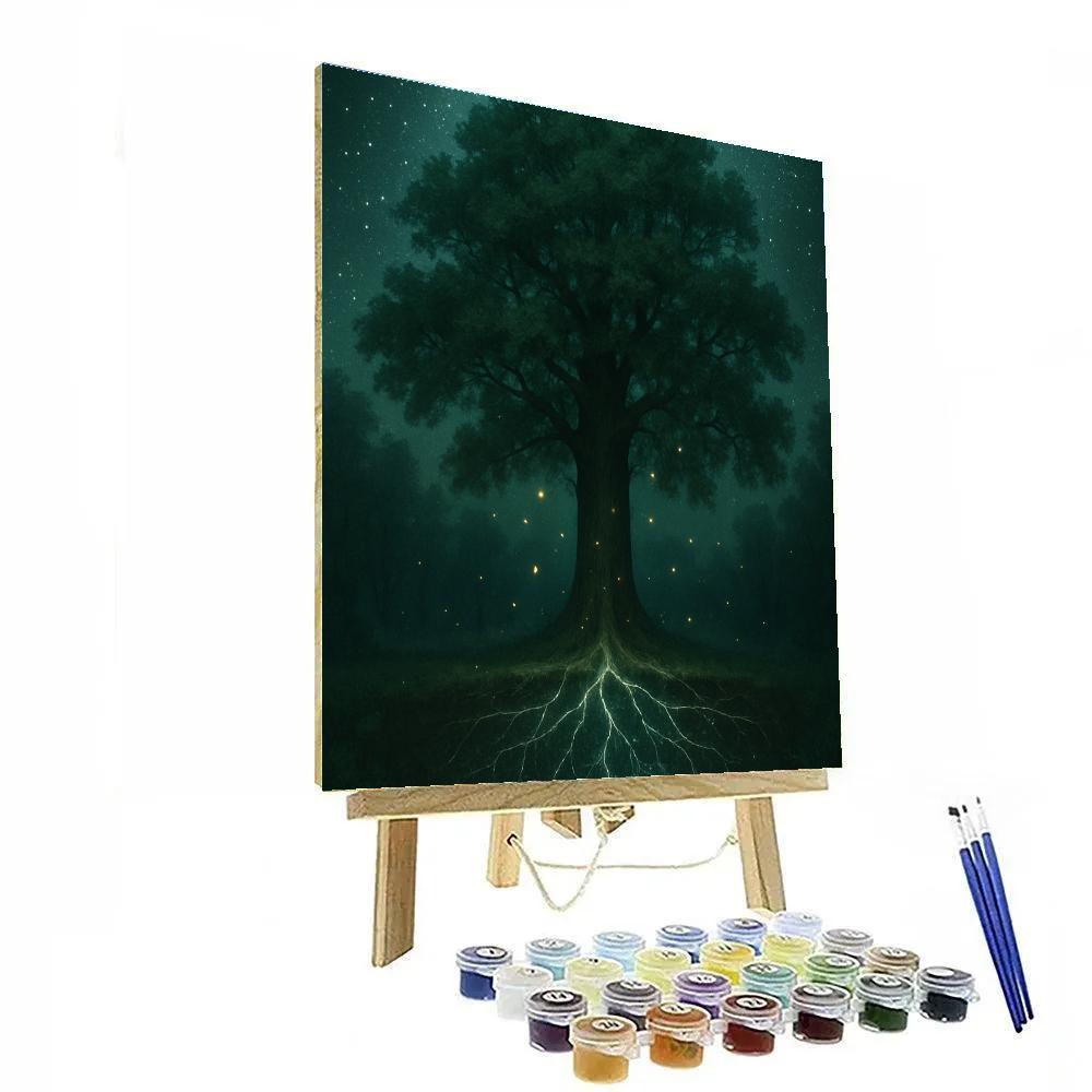 Tree Whispering Starroots paint by color