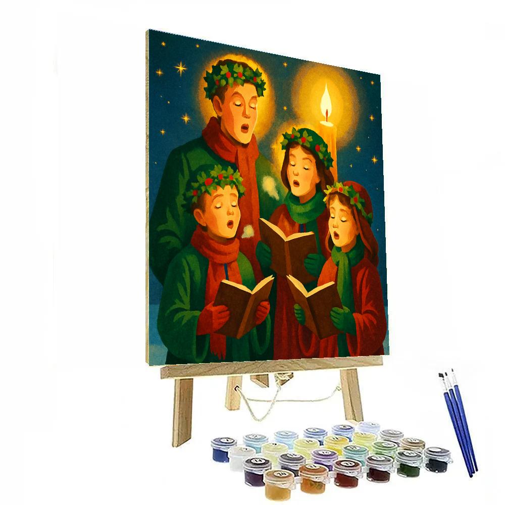 Golden Candlelight Carol paint by number