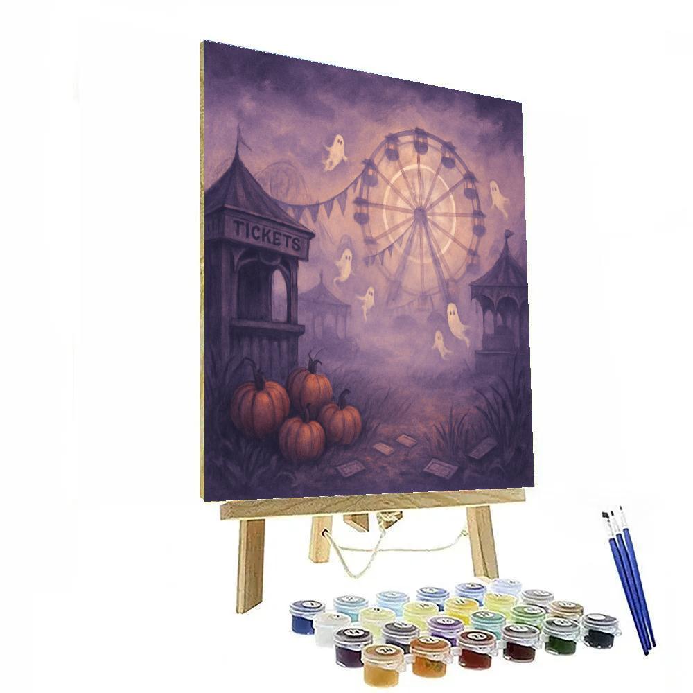 Spectral Fairground Beyond The Fog Paint by numbers art