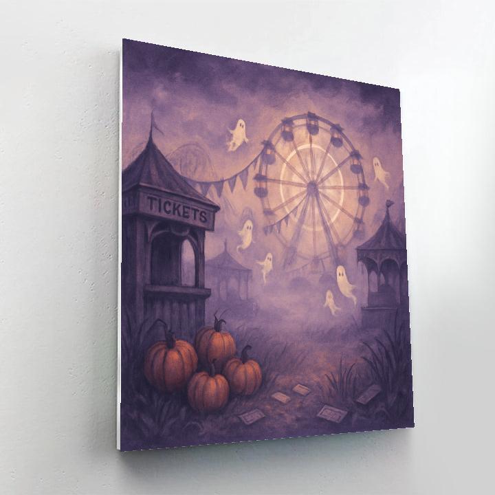 Spectral Fairground Beyond The Fog Paint by numbers art