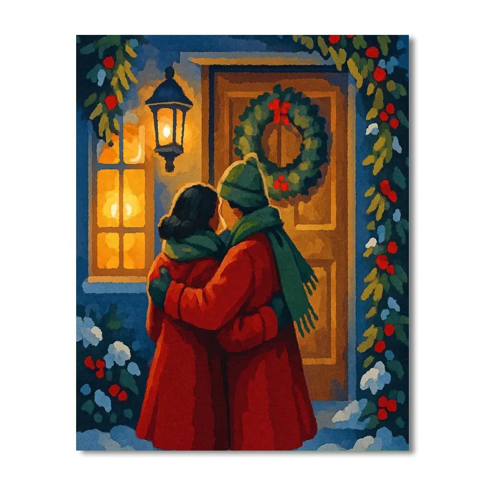 Twilight Wreath Gathering Painting by numbers kit