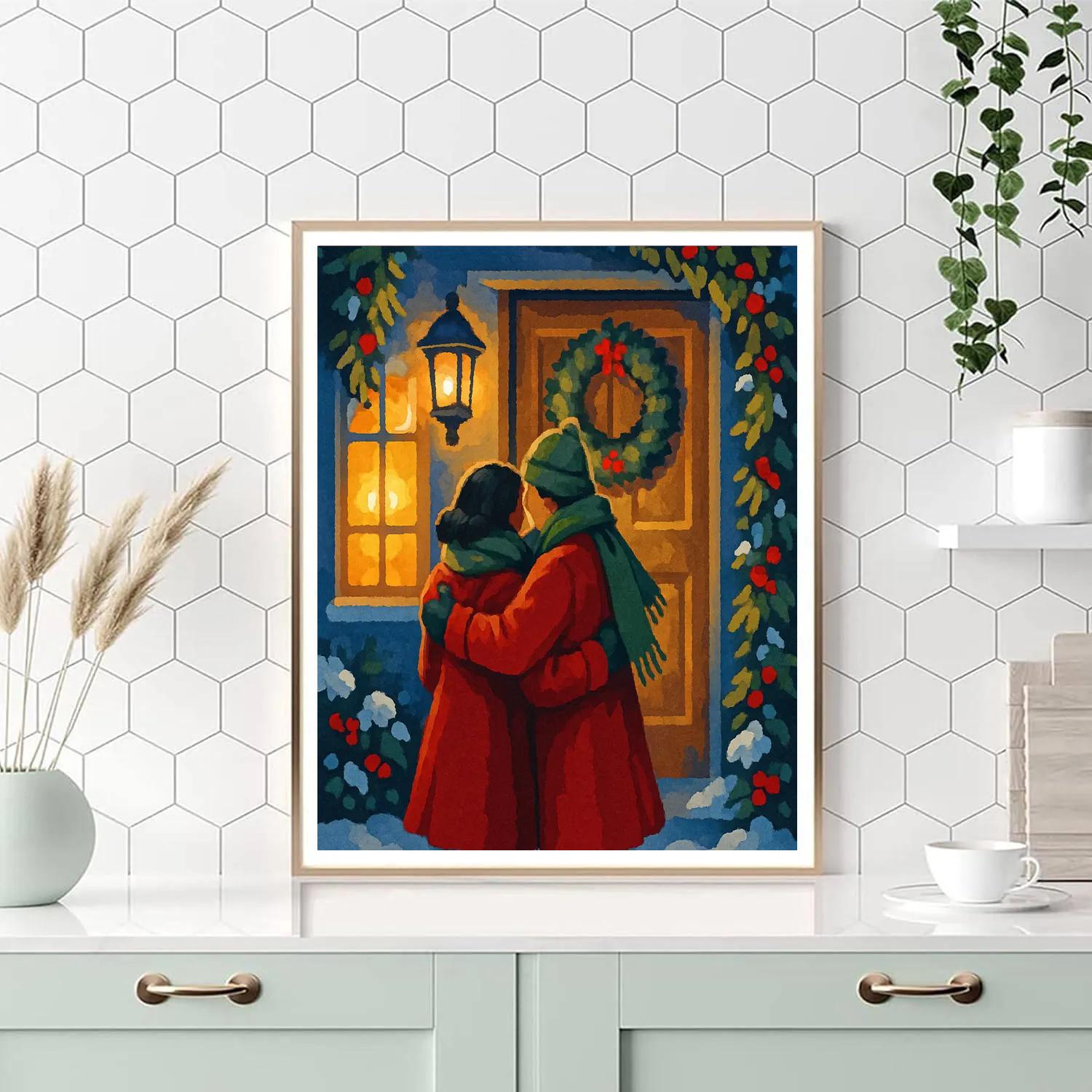 Twilight Wreath Gathering Painting by numbers kit