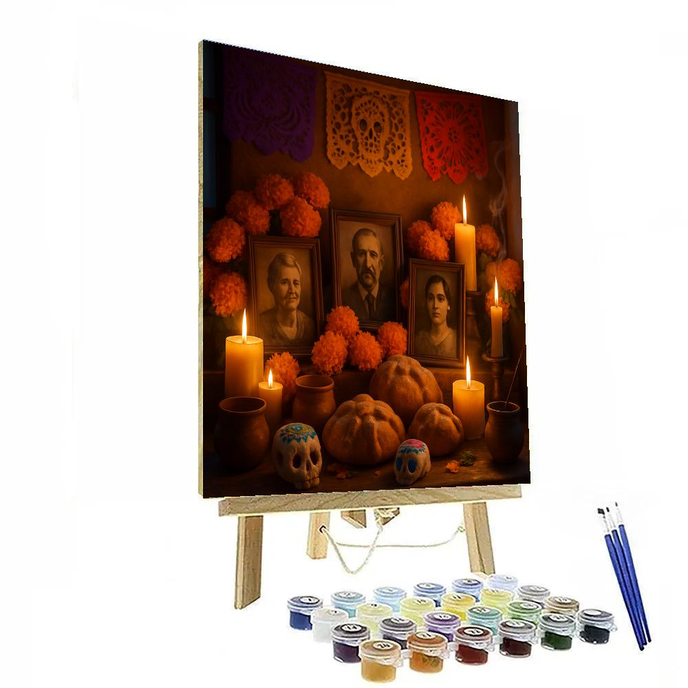 Traditional Dia De Los Muertos Ofrenda In Mexico City Paint by numbers art