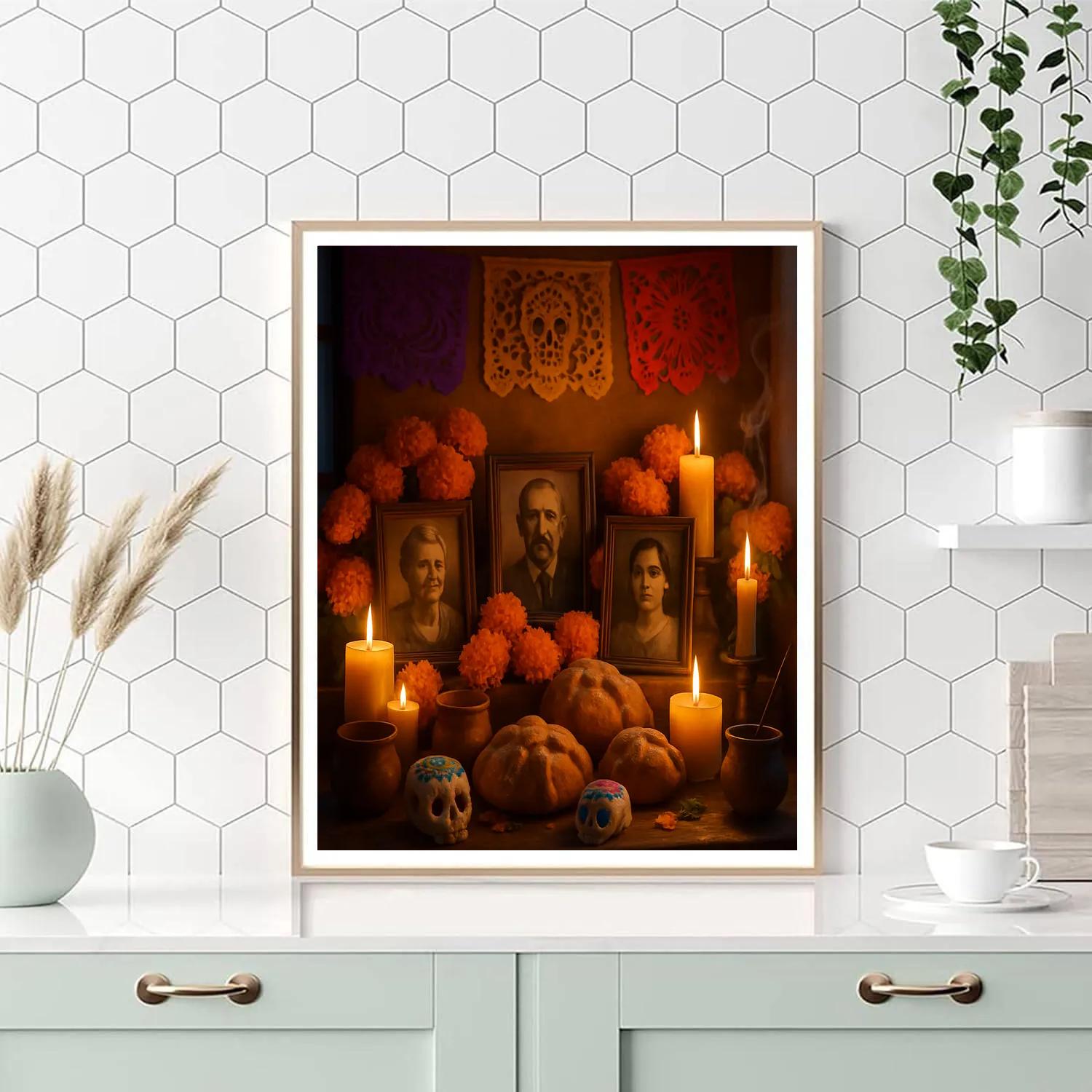 Traditional Dia De Los Muertos Ofrenda In Mexico City Paint by numbers art