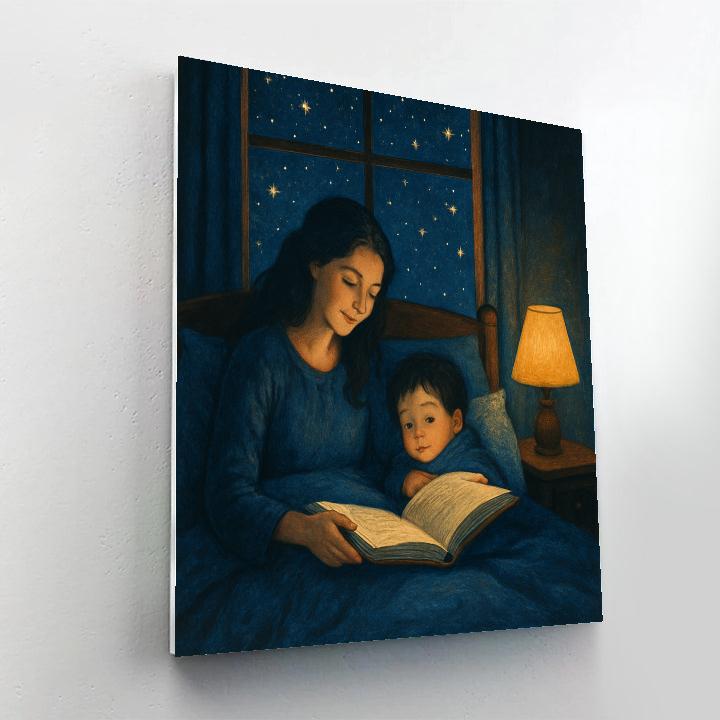 Mothers Nighttime Story Under Starlight paint by numbers