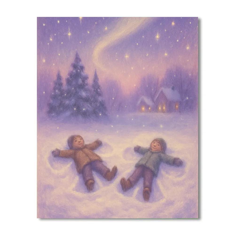 Midnight Choir Of Snow Angels Painting by numbers kit