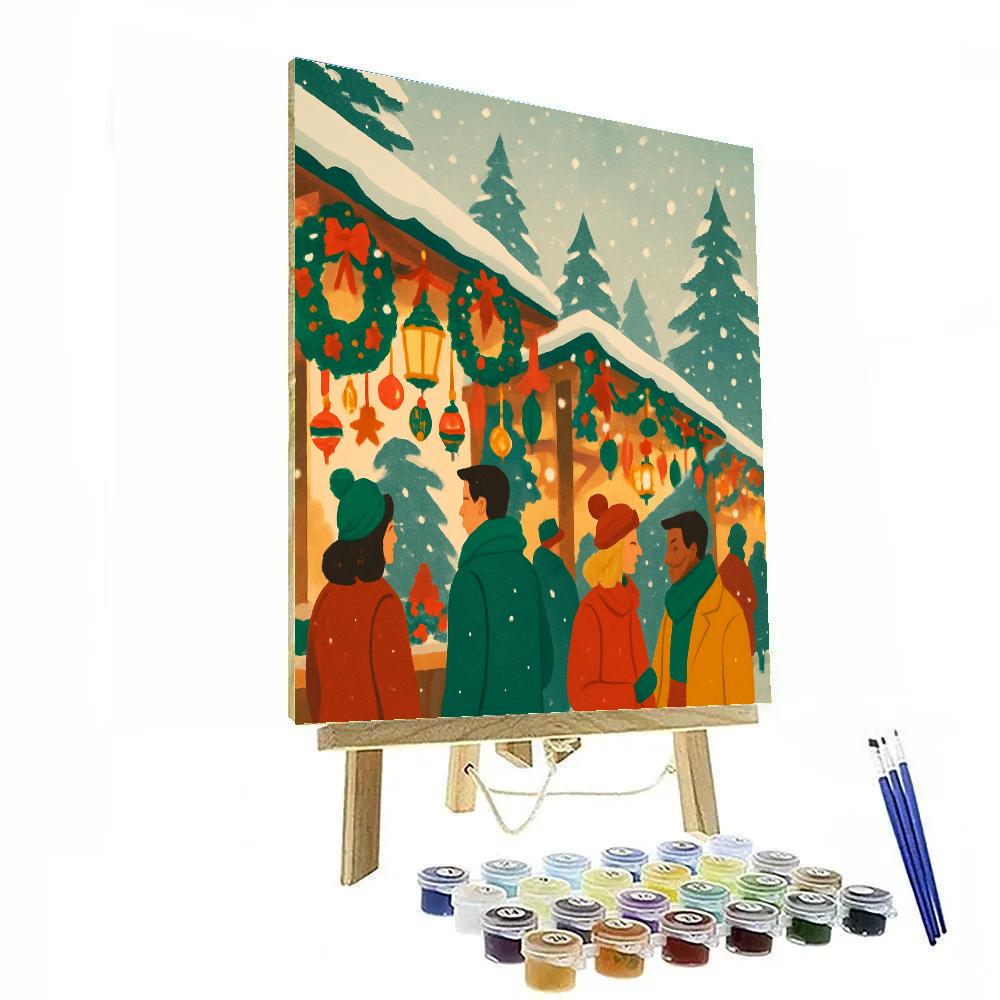 Market Lights And Wreaths DIY paint by numbers