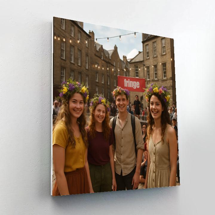Colorful Flower Crowns At Edinburgh Fringe Festival Numbered painting kits