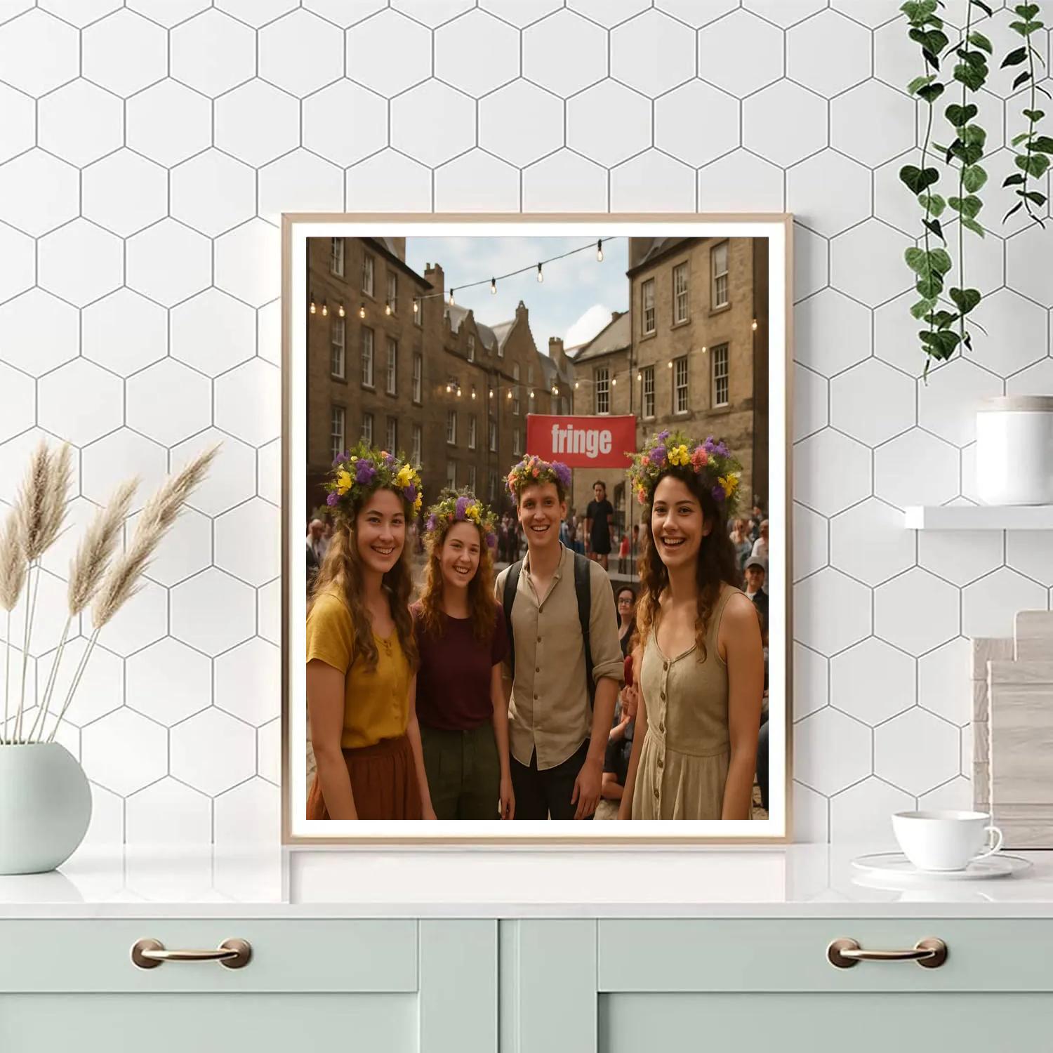 Colorful Flower Crowns At Edinburgh Fringe Festival Numbered painting kits