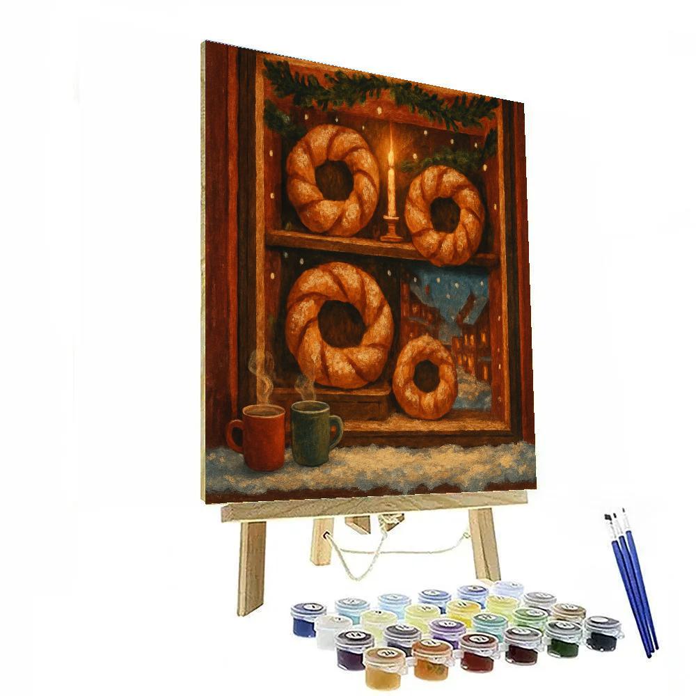 Candlelight Window Bakery painting number kit