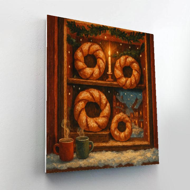 Candlelight Window Bakery painting number kit