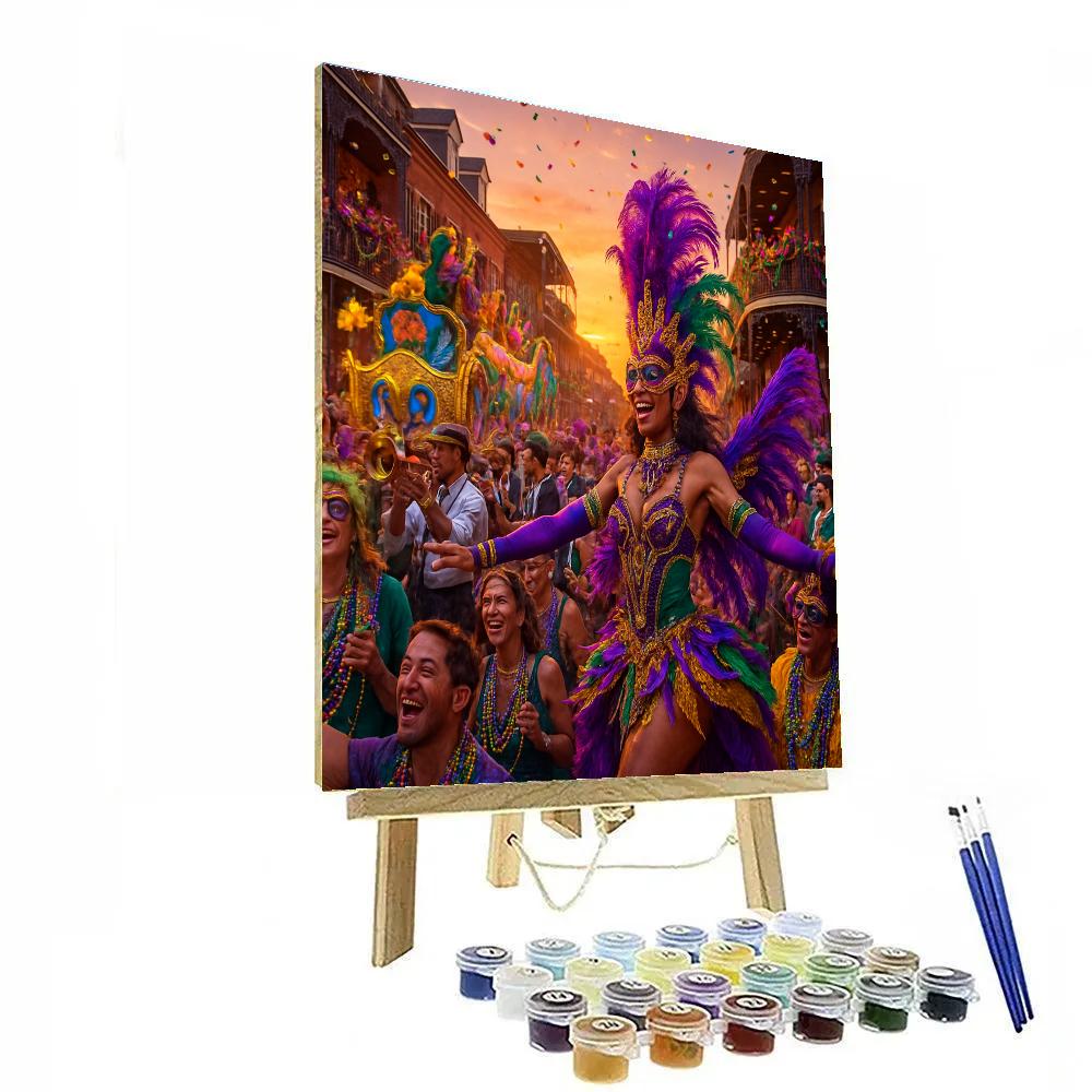 Vibrant Mardi Gras Celebration DIY paint by numbers