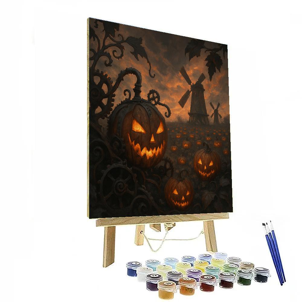 Clockwork Pumpkin Field painting number kit
