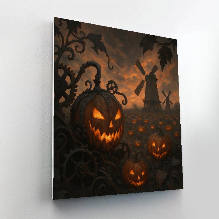 Clockwork Pumpkin Field painting number kit