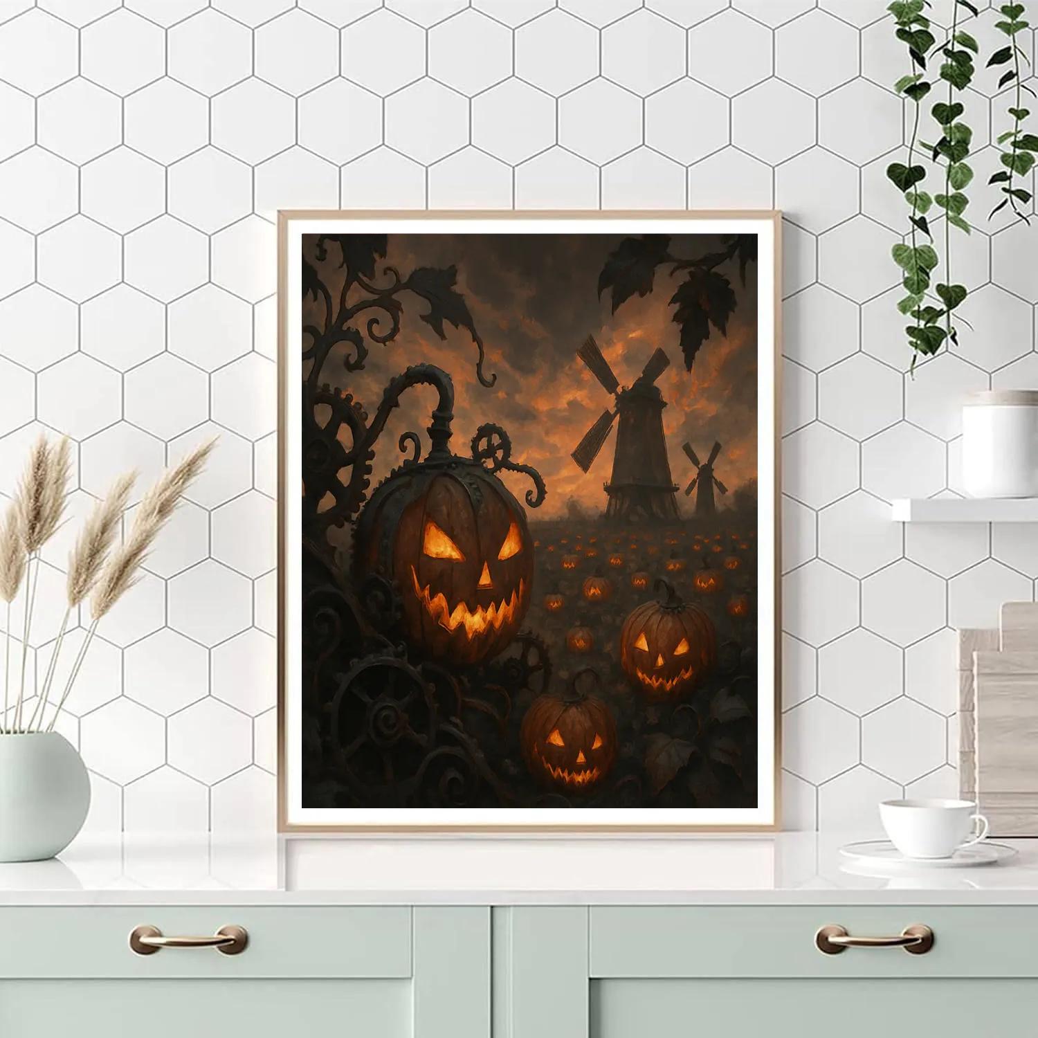 Clockwork Pumpkin Field painting number kit