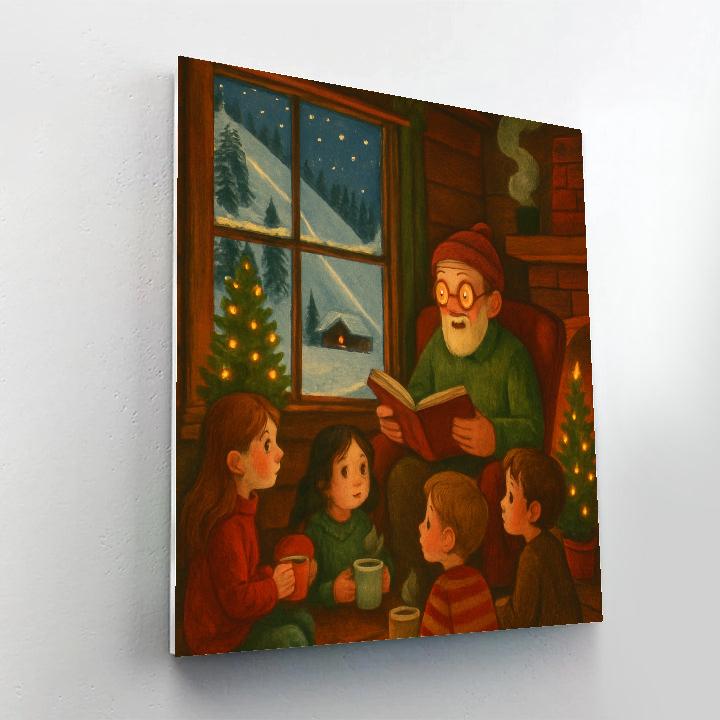 Ski Chalet Storytime Glow DIY paint by numbers