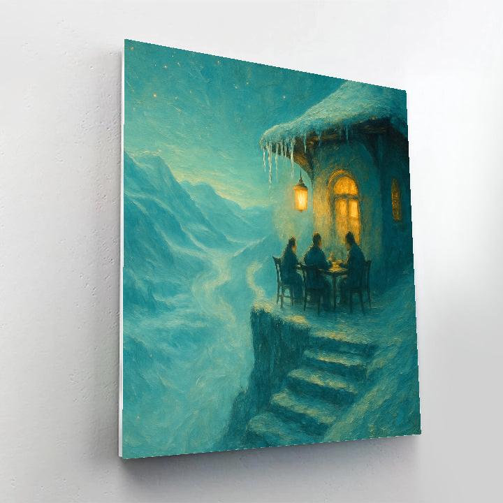 Icicle Tea House On High Bluff Painting by numbers kit