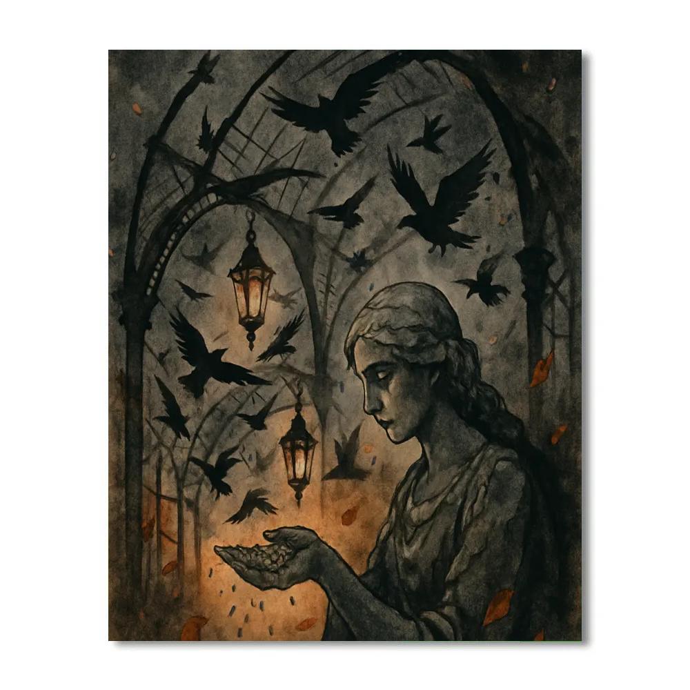 Twilight Aviary Of Shadows paint by numbers