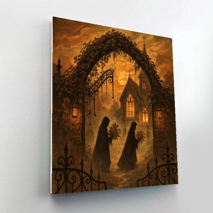 The Ember Churchyard Gate painting number kit