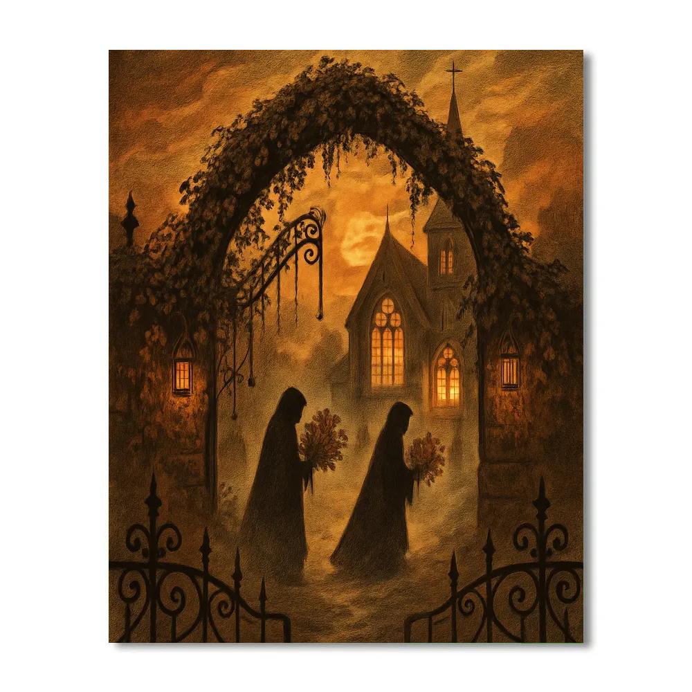 The Ember Churchyard Gate painting number kit