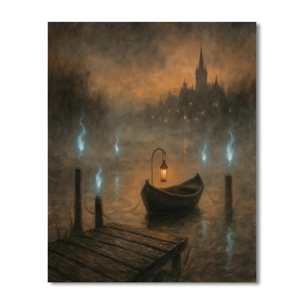 Willow Wisp Dockside Paint by numbers art