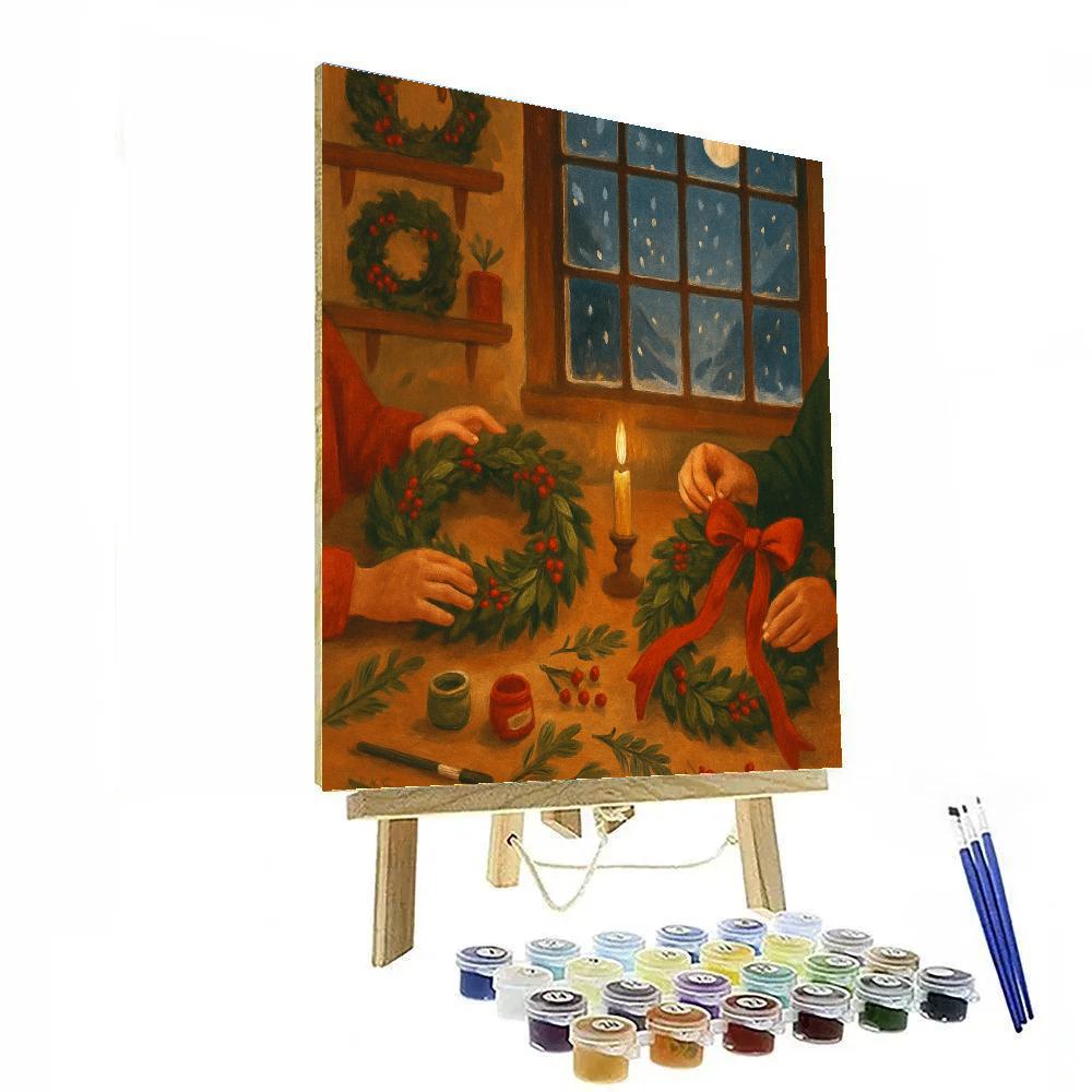 Wreath Makers By Moonlight Paint by numbers art
