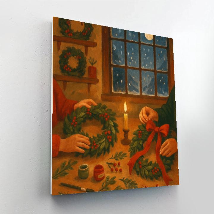 Wreath Makers By Moonlight Paint by numbers art
