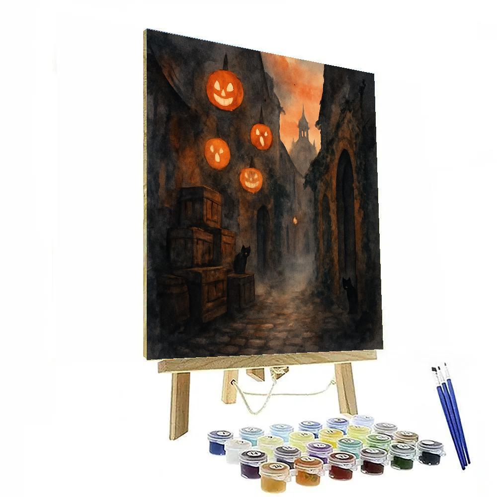 Spectral Lantern Alley paint by number